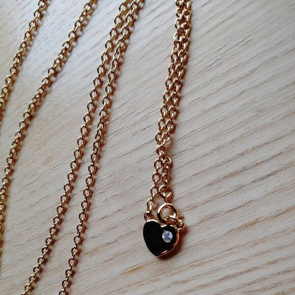 Attractive Juicy Couture HEART Necklace Long length Gold Tone with Heart Charm - Picture 4 of 4
